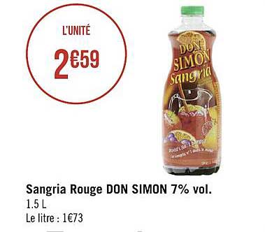 sangria rouge don simon 7% vol.