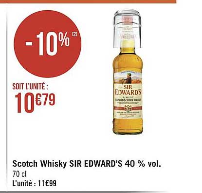 scotch whisky sir edward's 40% vol.