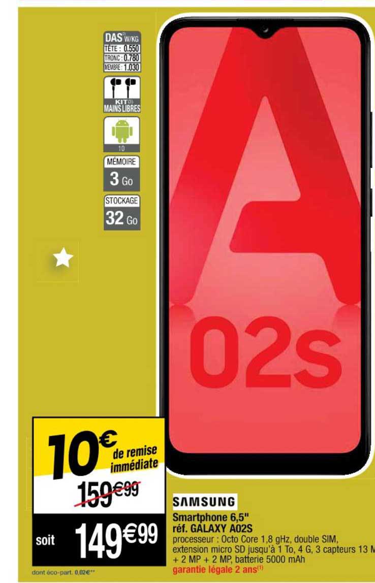 smartphone 6,5" galaxy a02s samsung