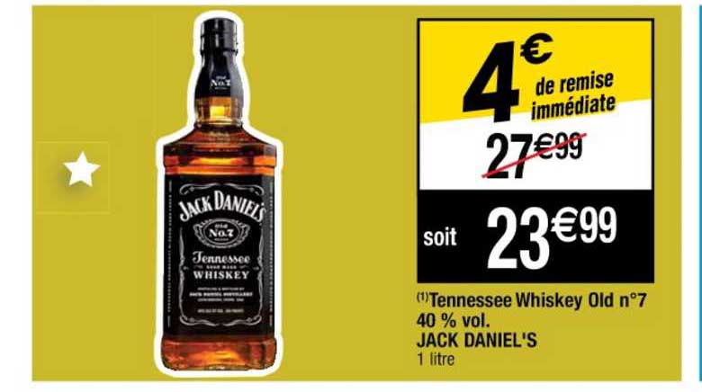 tennessee whiskey old n°7 40% vol. jack daniel's
