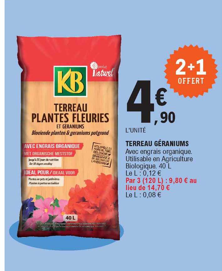 terreau géraniums kb