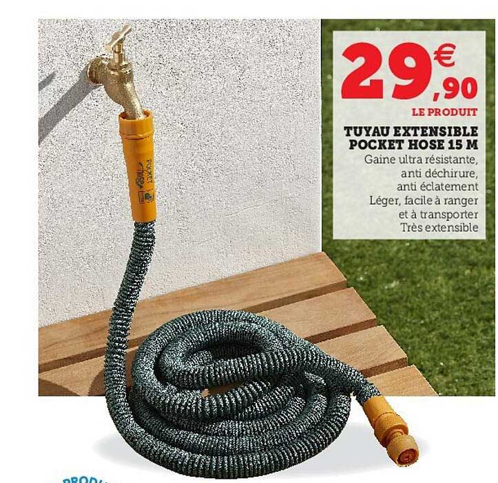 tuyau extensible pocket hose 15m