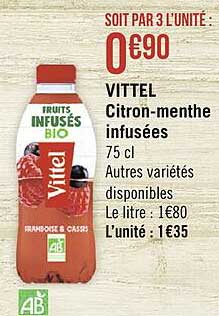 vittel citron-menthe infusées
