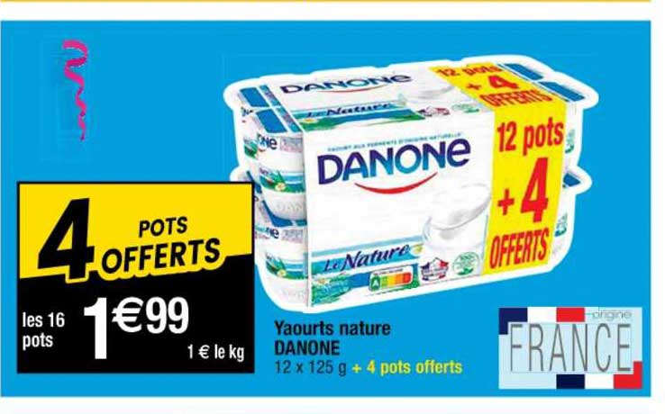 Yaourts Nature Danone