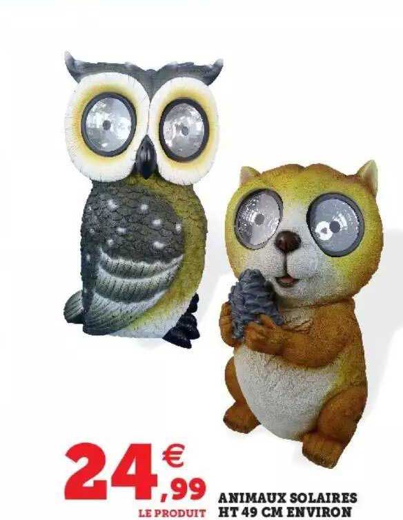 animaux solaires ht 49 cm environ