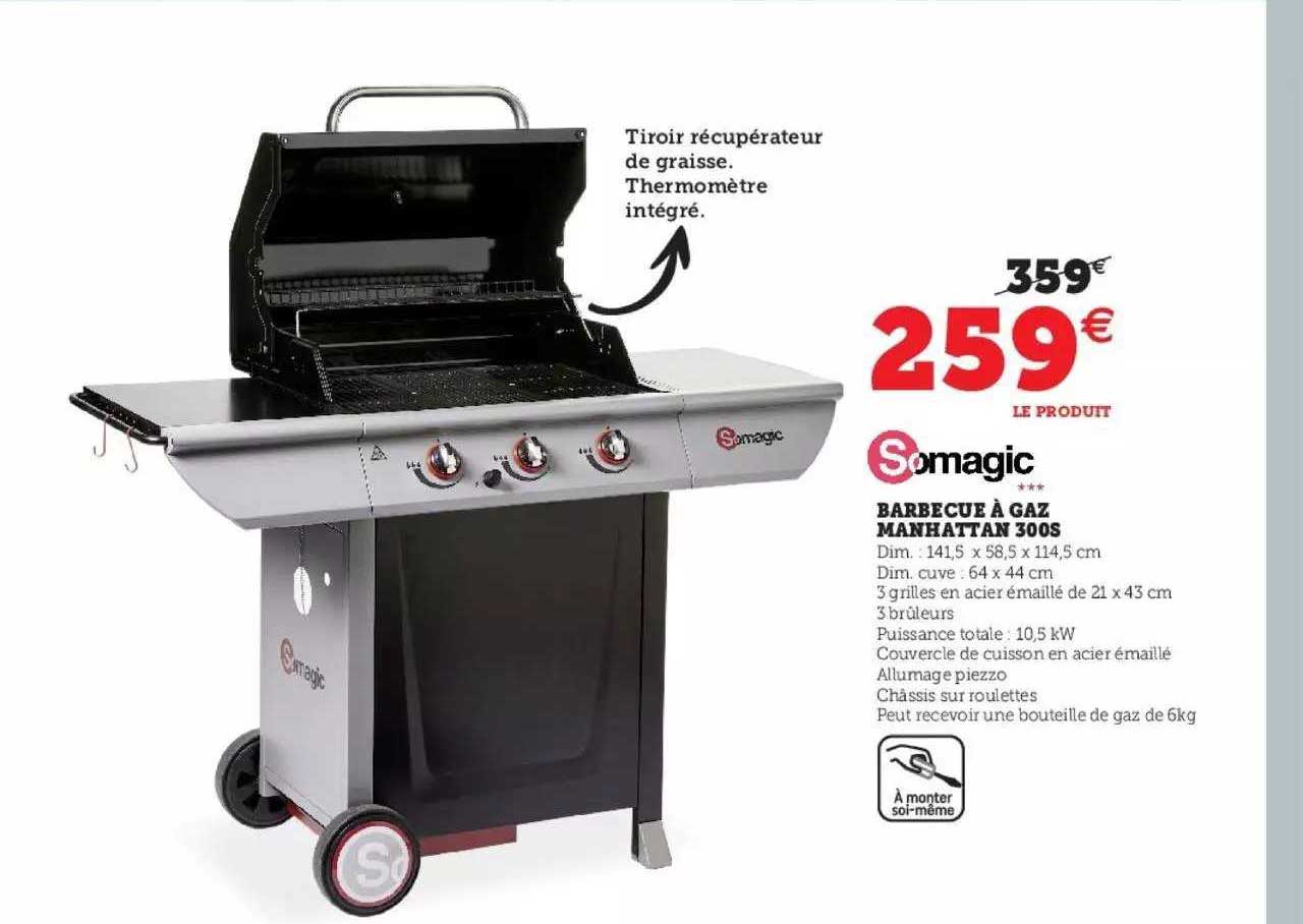 barbecue à gaz manhattan 300s somagic