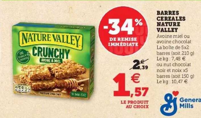 barres céréales nature valley nature valley