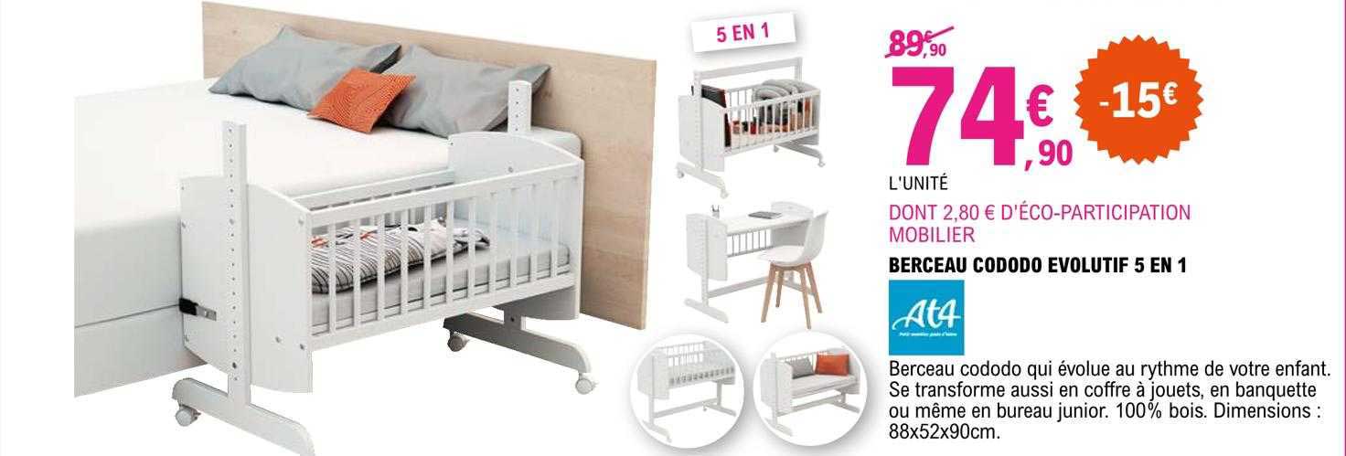 berceau cododo évolutif 5 en 1 at4
