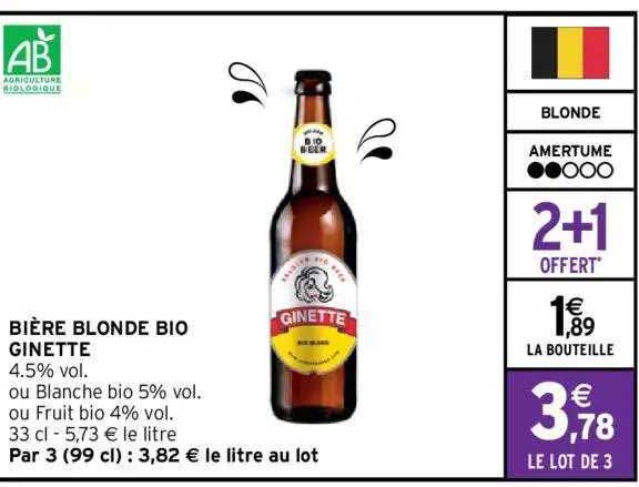 bière blonde bio ginette