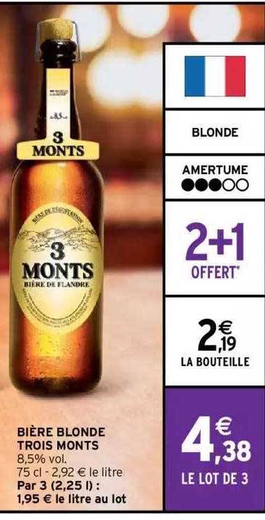 bière blonde trois monts
