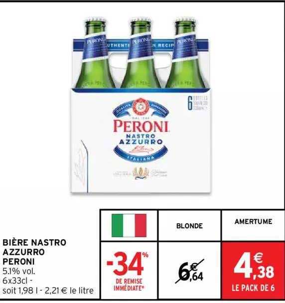 bière nastro azzurro peroni
