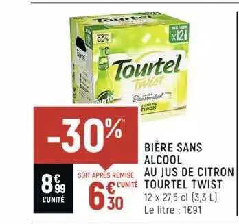 bière sans alcool au jus de citron tourtel twist