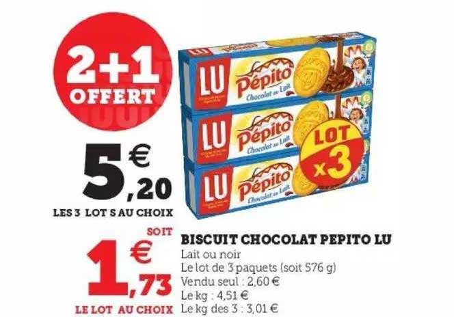 Biscuit Chocolat Pépito Lu