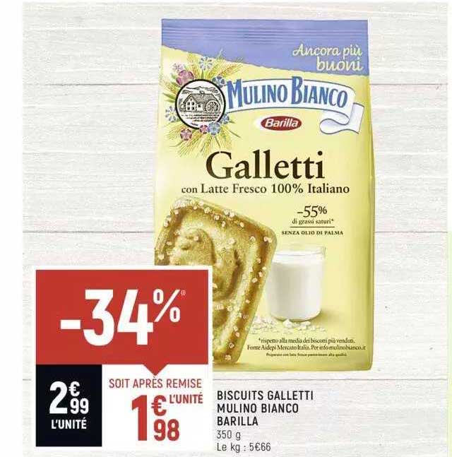 biscuits galletti mulino bianco barilla