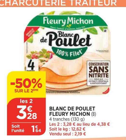 blanc de poulet fleury michon