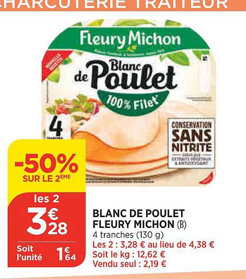 blanc de poulet fleury michon