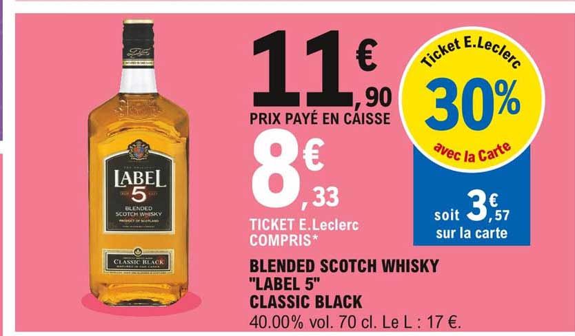 Blended Scotch Whisky "label 5" Classic Black