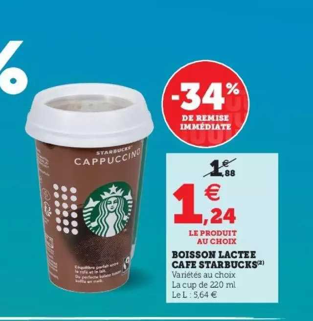 boisson lactée café starbucks