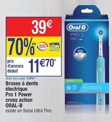 brosse à dents électrique pro 1 power cross action oral-b