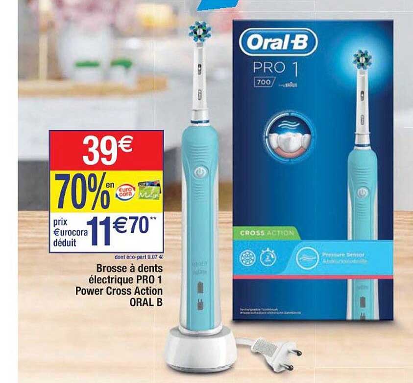 brosse à dents électrique pro 1 power cross action oral b