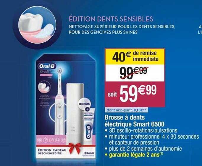 brosse à dents électrique smart 6500 oral-b