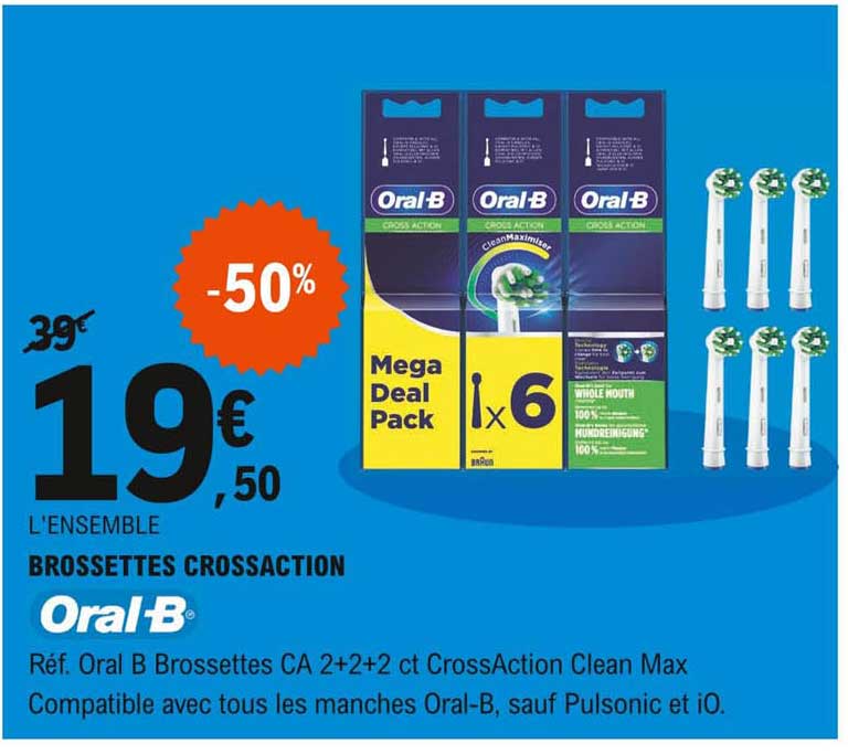 brossettes crossaction oral-b
