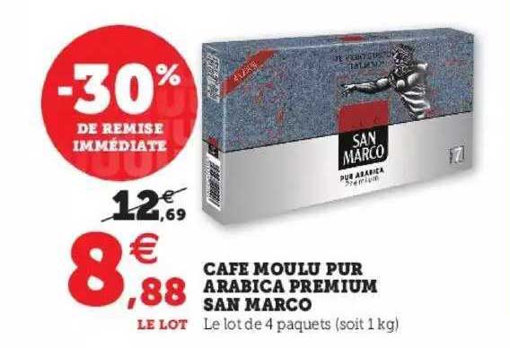 café moulu pur arabica premium san marco