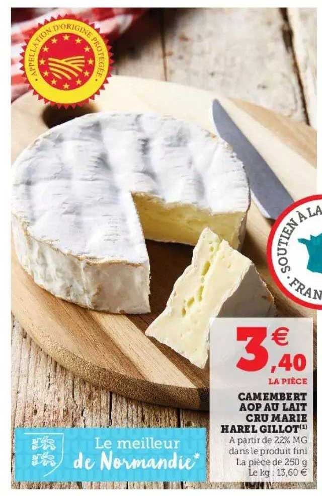 camembert aop au lait cru marie harel gillot