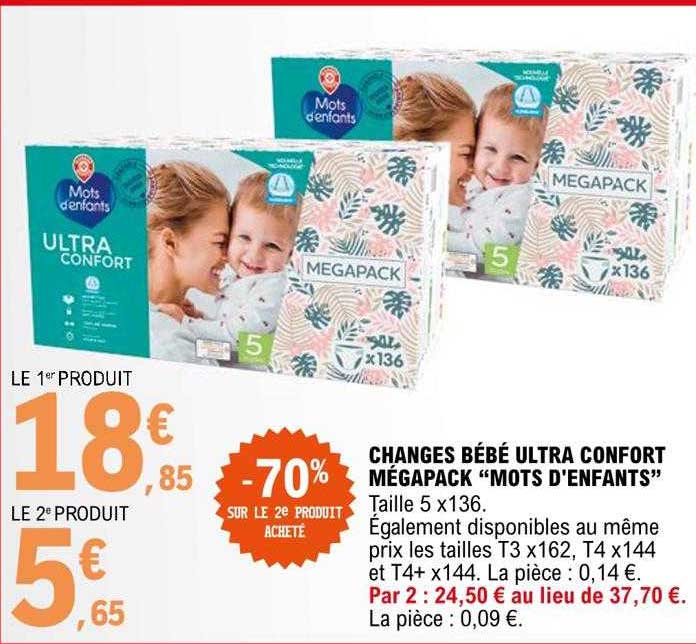 changes bébé ultra confort mégapack "mots d'enfants"