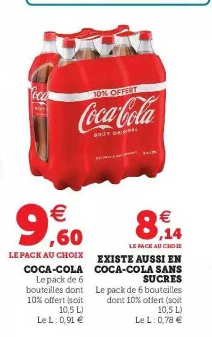 coca-cola, coca-cola sans sucres