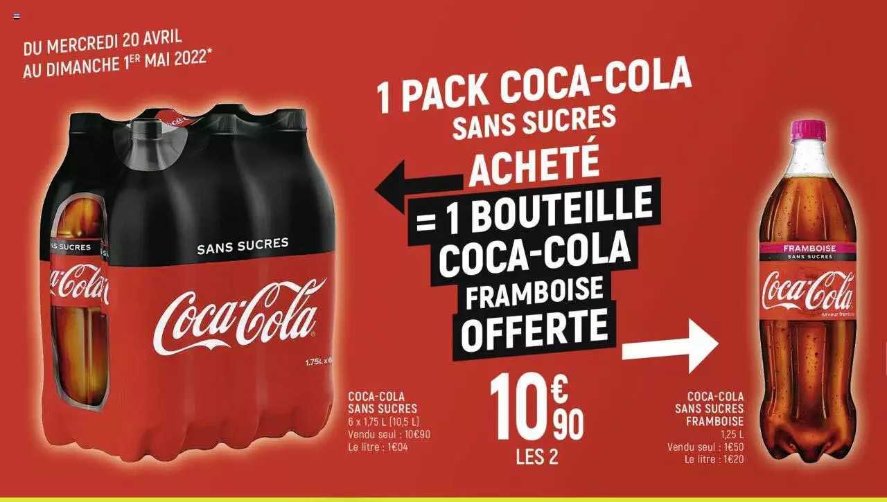 coca-cola sans sucres, coca-cola sans sucres framboise