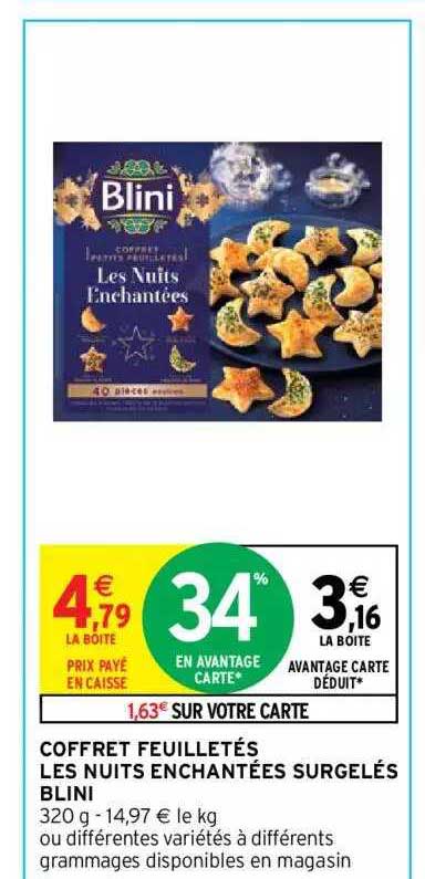coffret feuilletés les nuits enchantées surgelés blini