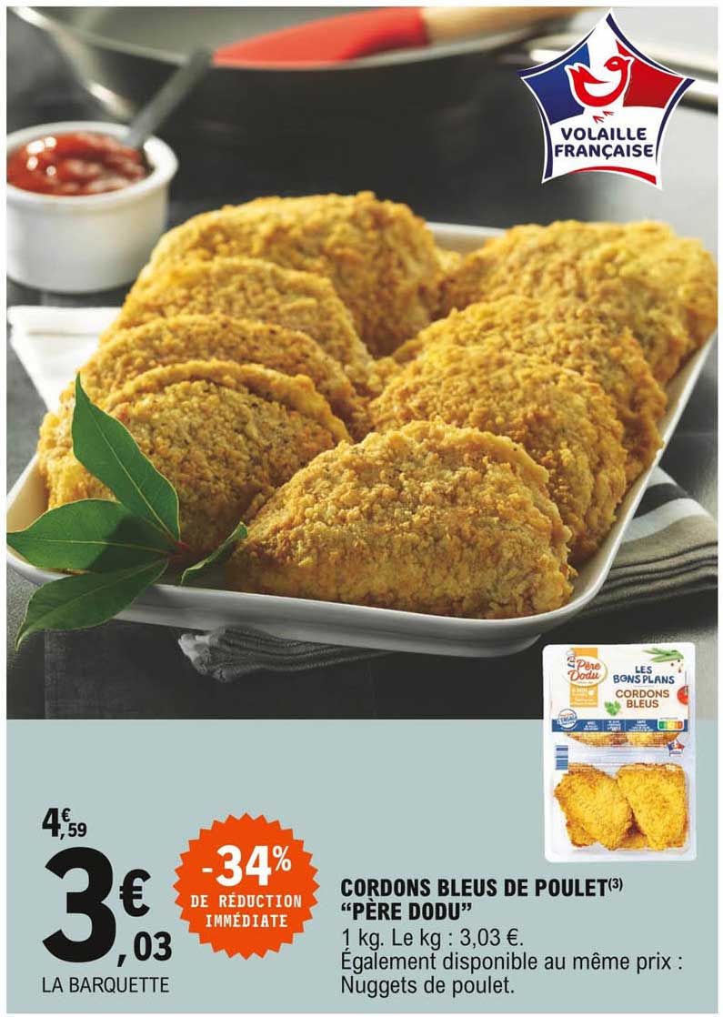 cordons bleus de poulet "père dodu"