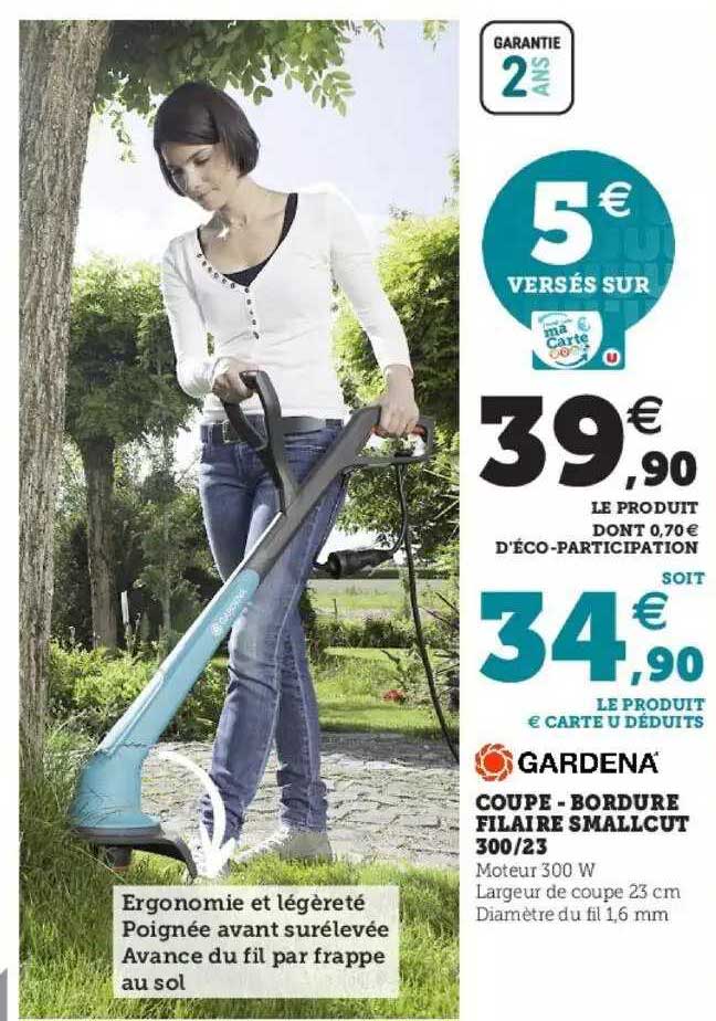 coupe-bordure filaire smallcut 300-23 gardena