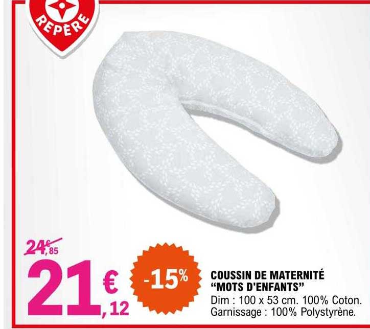 coussin de maternité "mots d'enfants"