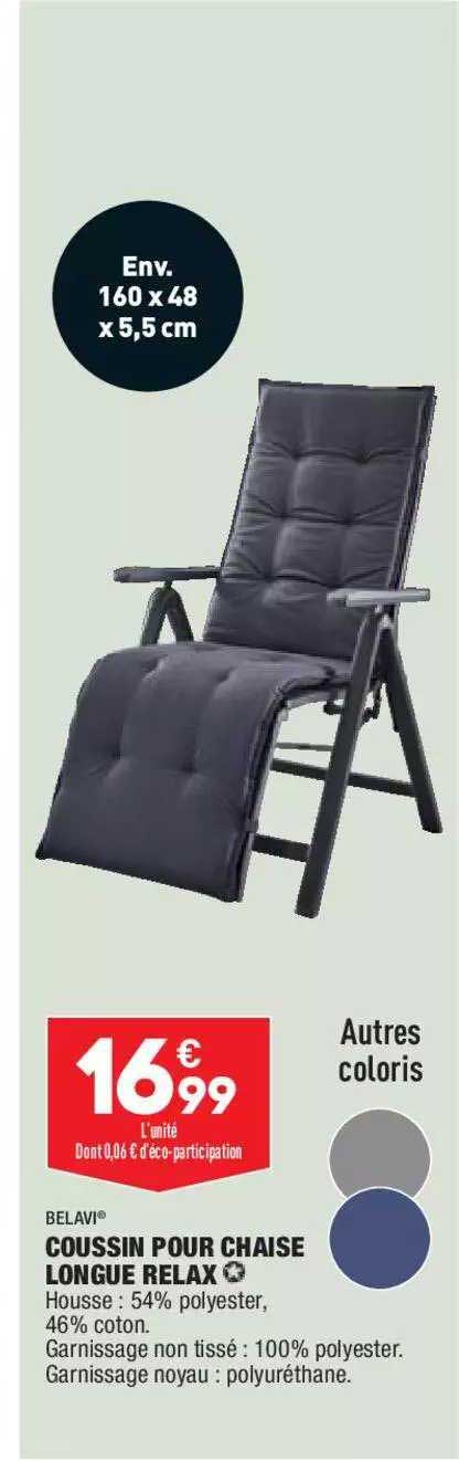 Coussin Pour Chaise Longue Relax Belavi