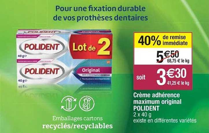 crème adhérence maximum original polident