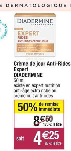 crème de jour anti-rides expert diadermine