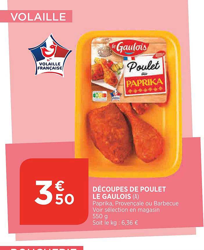 découpes de poulet le gaulois
