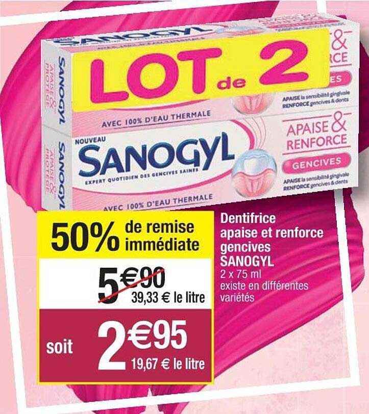 dentifrice apaise et renforce gencives sanogyl