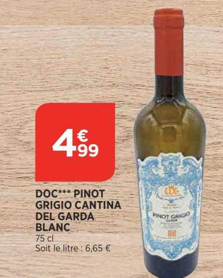 doc pinot grigio cantina del garda blanc