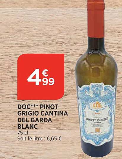 doc pinot grigio cantina del garda blanc