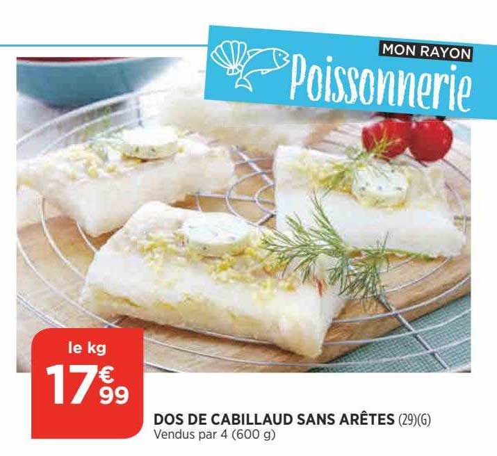 dos de cabillaud sans arêtes