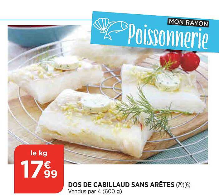 dos de cabillaud sans arêtes