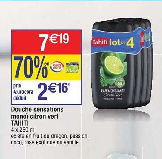 Douche Sensations Monoï Citron Vert Tahiti