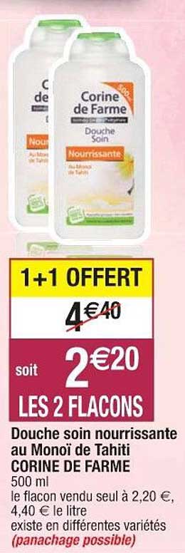 douche soin nourrissante au monoï de tahiti corine de farme