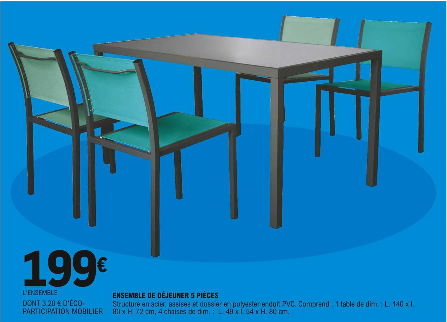 Ensemble De Déjeuner 5 Pièces