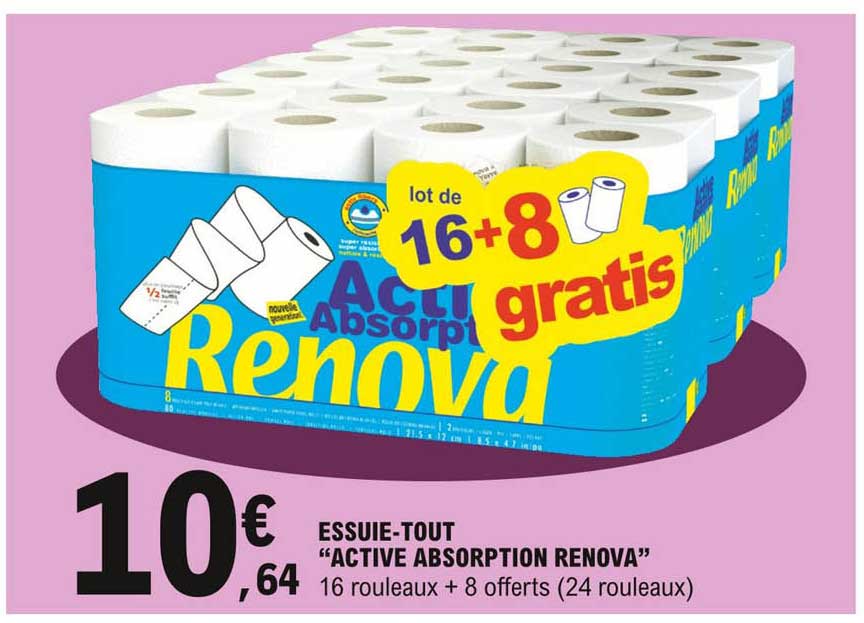 essuie-tout "active absorption renova"