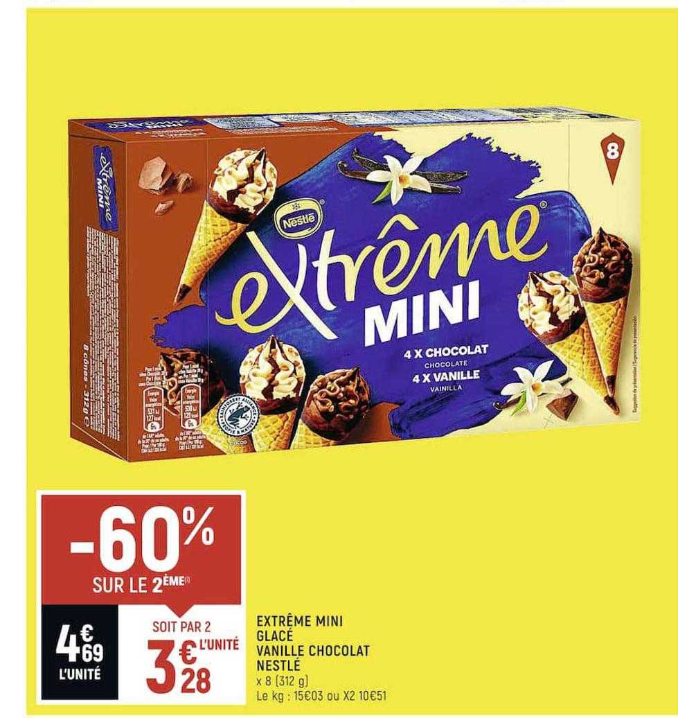 Extrème Mini Glacé Vanille Chocolat Nestlé