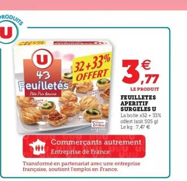 Feuilletés Apéritif Surgelés U